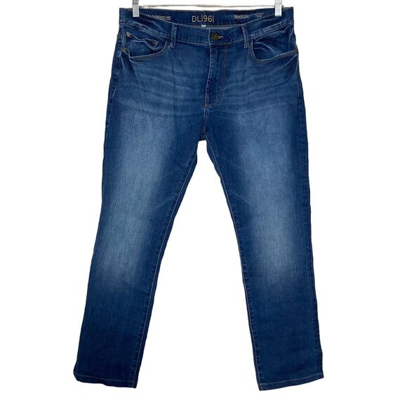 DL1961 Mens Mason Slouchy Slim Jeans In Norgay Wash Zip Fly Stretch Size 36 X 27 - Picture 2 of 15